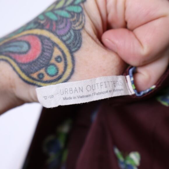 URBAN OUTFITTERS Mallory Butterfly Mini Slip Dress Spaghetti Strap Women's S - Picture 11 of 12